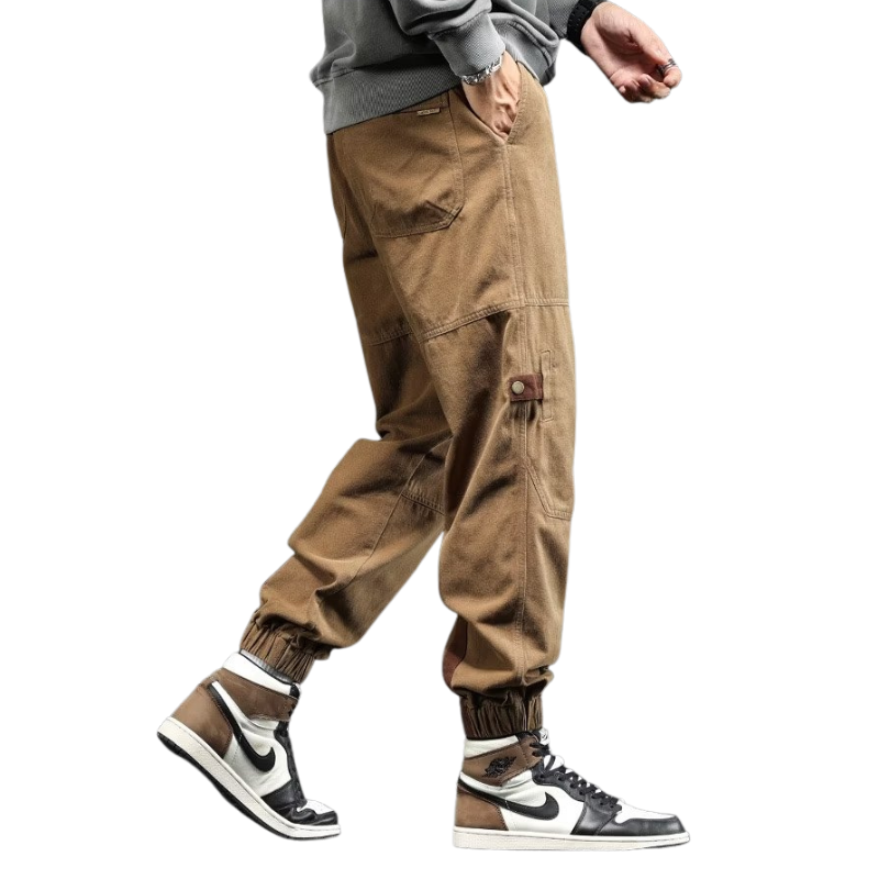 Vintage Solid Multi Pocket Cargo Pants