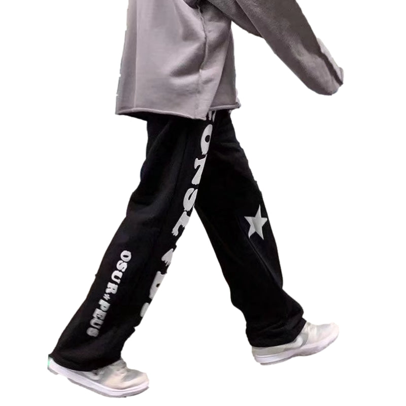 Letter Print Loose Sweatpants
