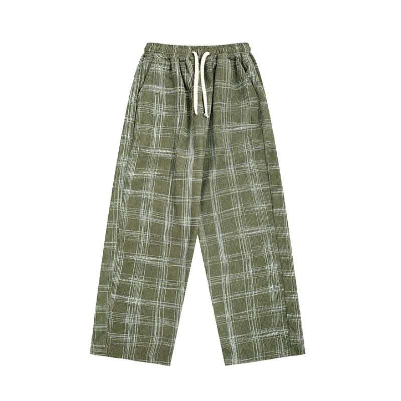 Casual Loose Check Sweatpants