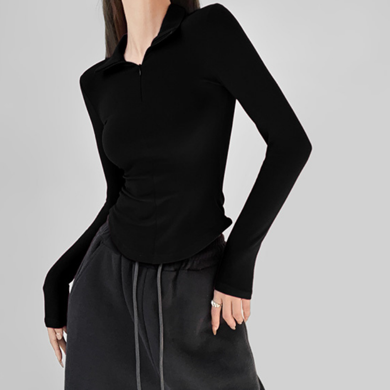 Women's Slim lapels Long Sleeve Shirt