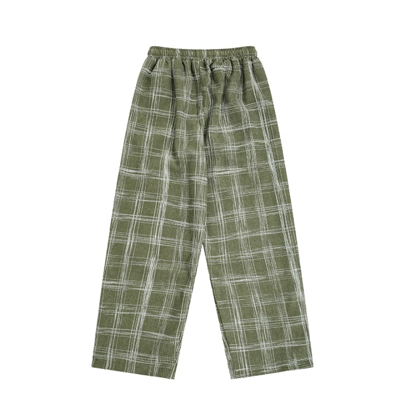 Casual Loose Check Sweatpants