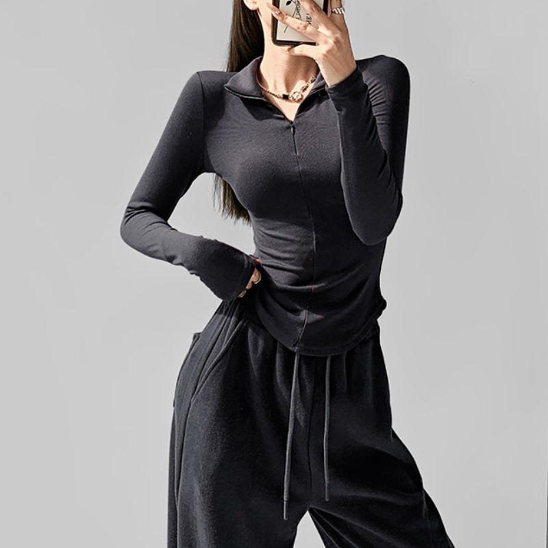 Women's Slim lapels Long Sleeve Shirt