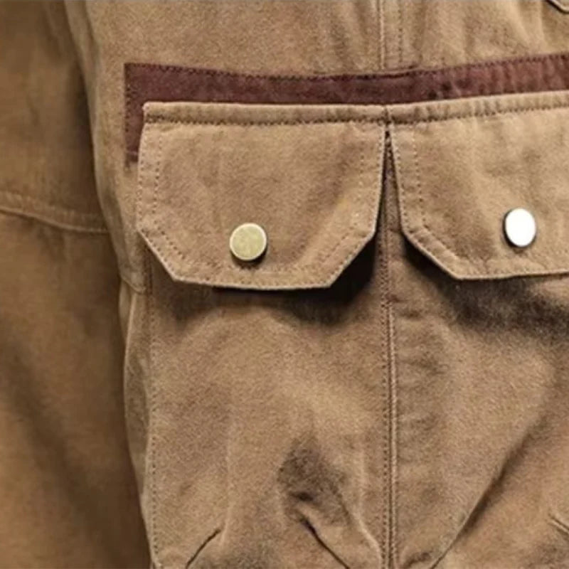Vintage Solid Multi Pocket Cargo Pants