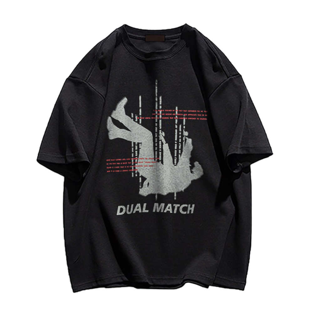 Street Fall Silhouette Cotton T-shirt