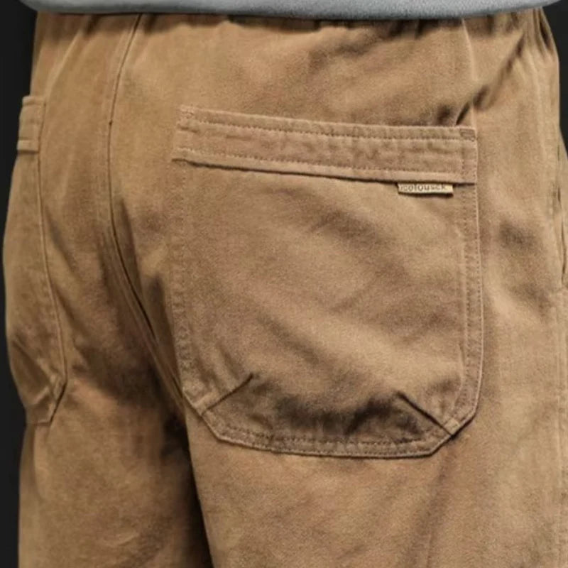 Vintage Solid Multi Pocket Cargo Pants