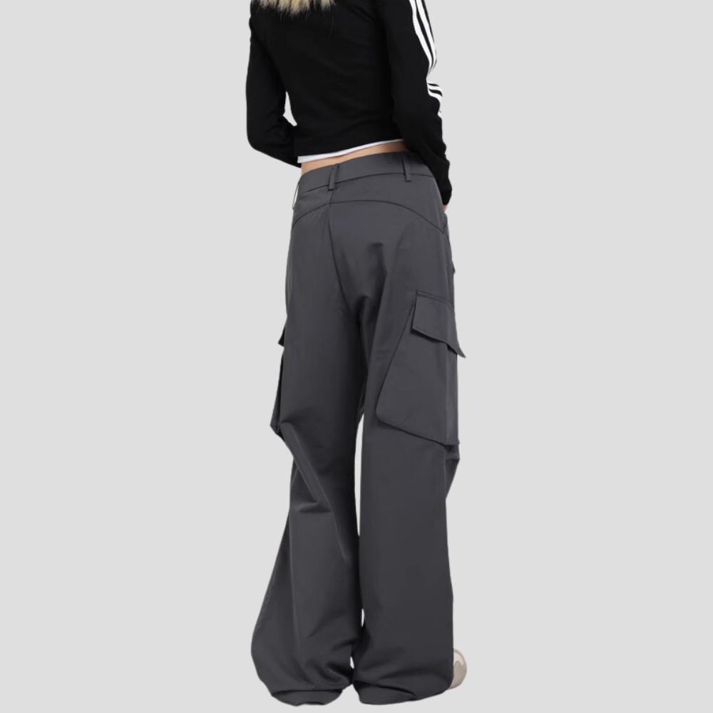 Women's Japanese Fashion Slim Cargo Pants