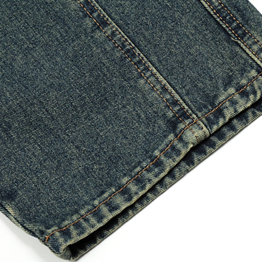 Vintage Street Distressed Straight Jeans