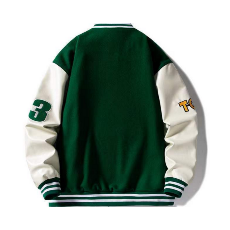 Vintage Letter Star Embroidery Varsity Jacket