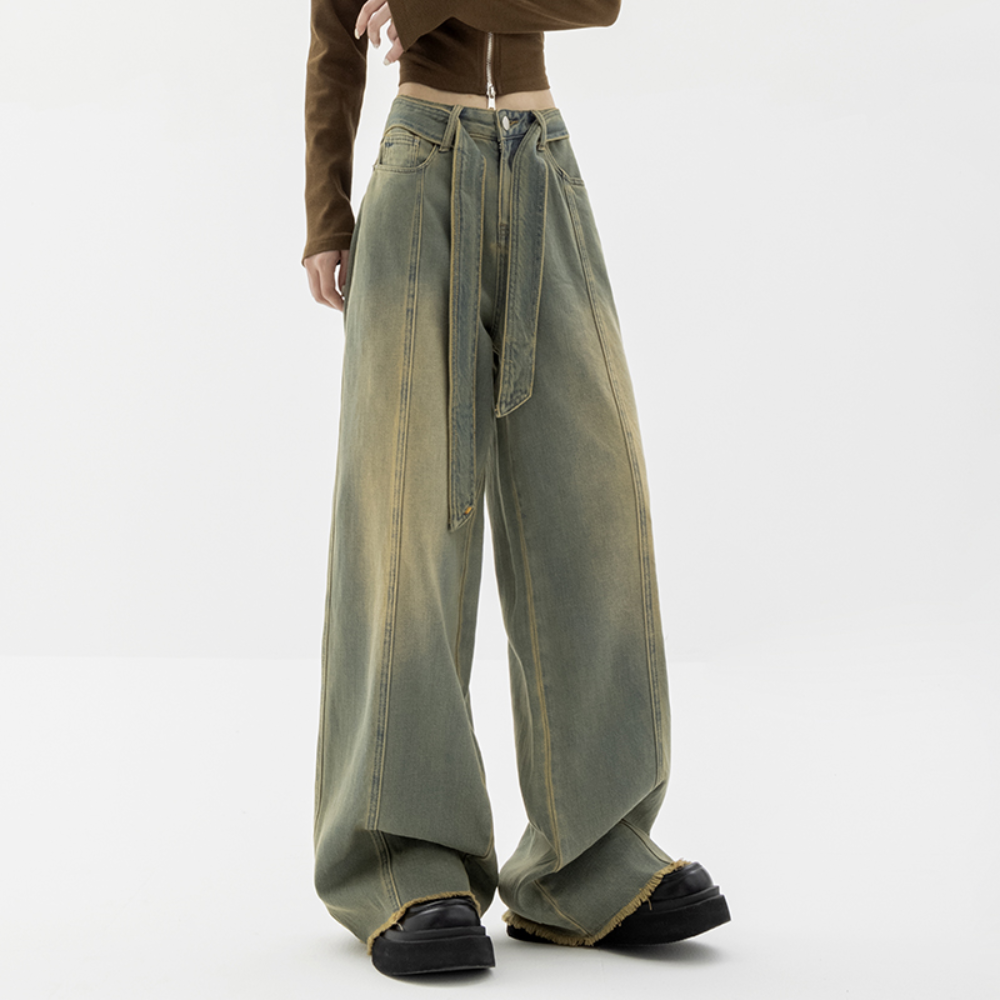 Women's Panel Burr Distressed Jeans