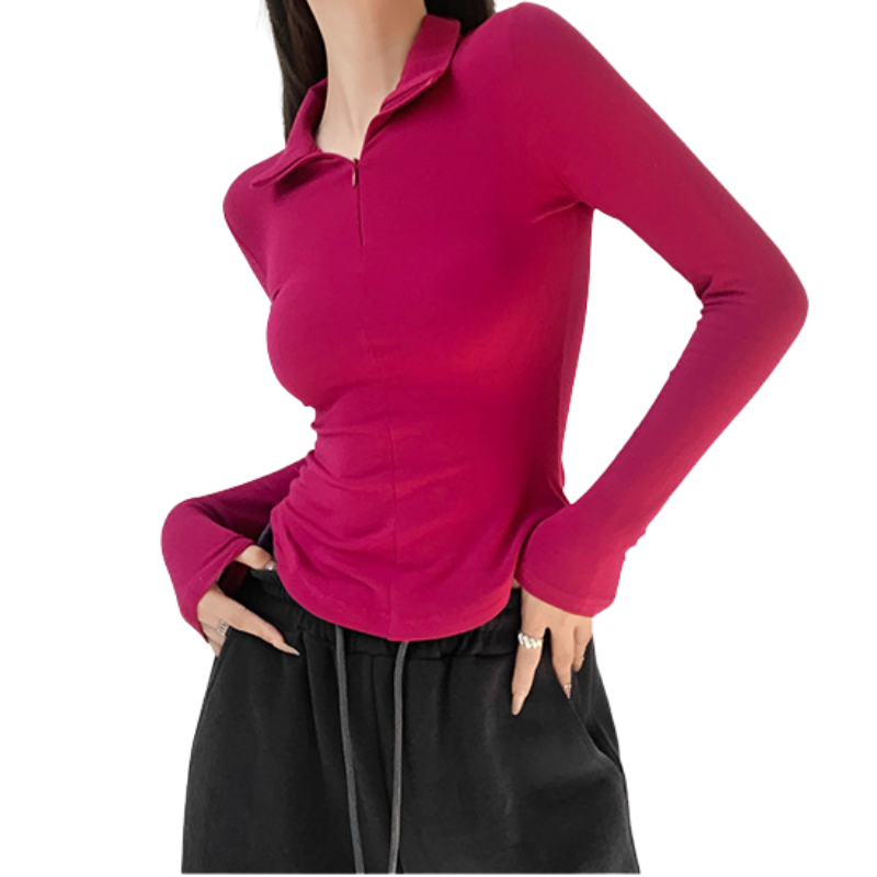 Women's Slim lapels Long Sleeve Shirt