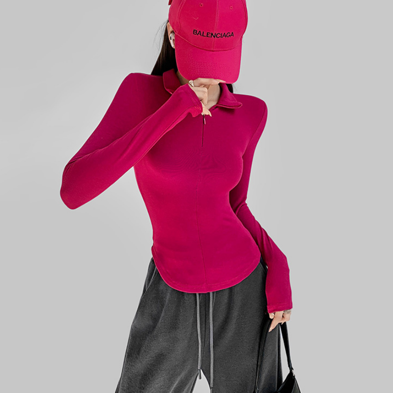 Women's Slim lapels Long Sleeve Shirt