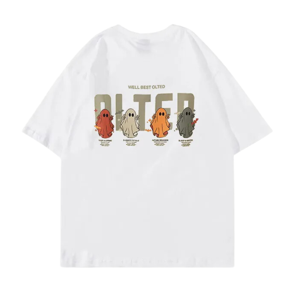 Cartoon Color Ghost Graphic T-shirt
