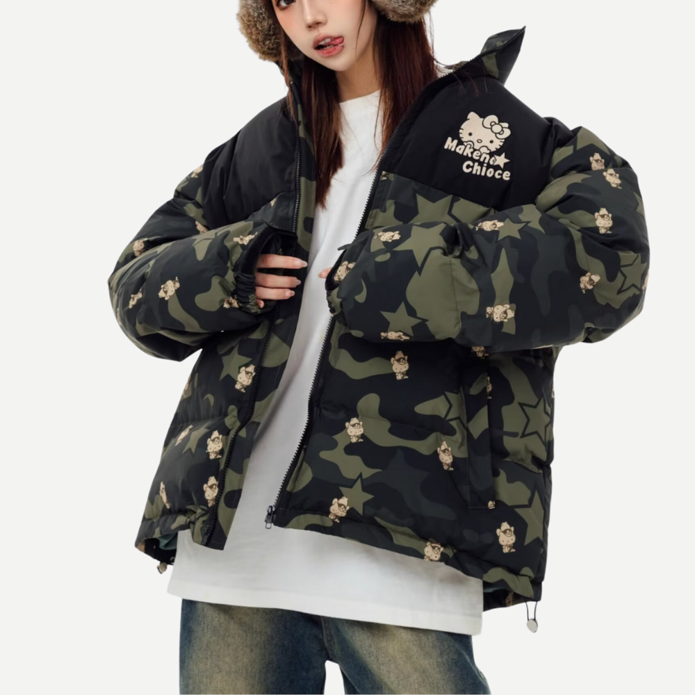 Women's Cute Cartoon Kitten Coat