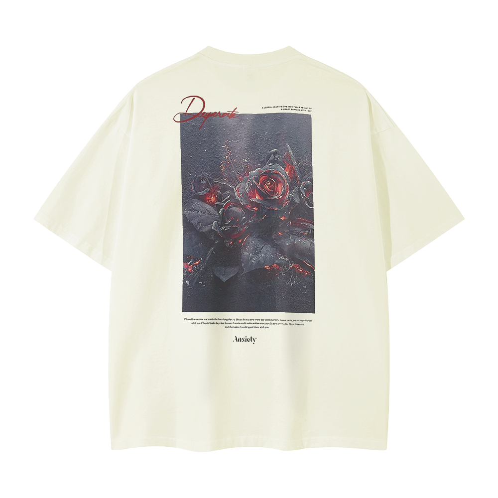 Pure Cotton 260G Flame Rose T-shirt