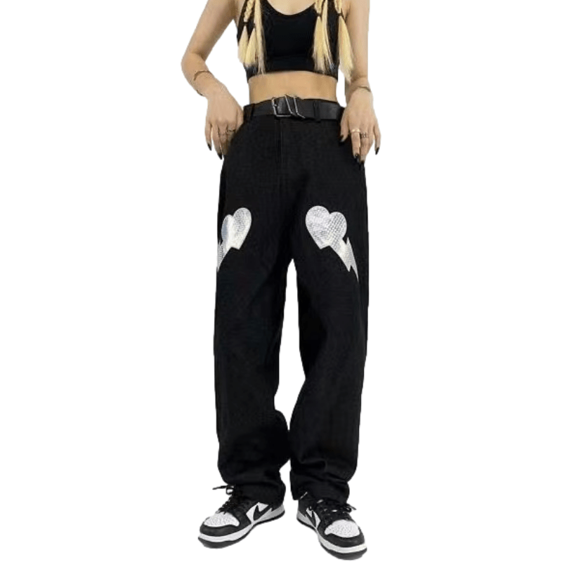 Letter Graphic Jeans