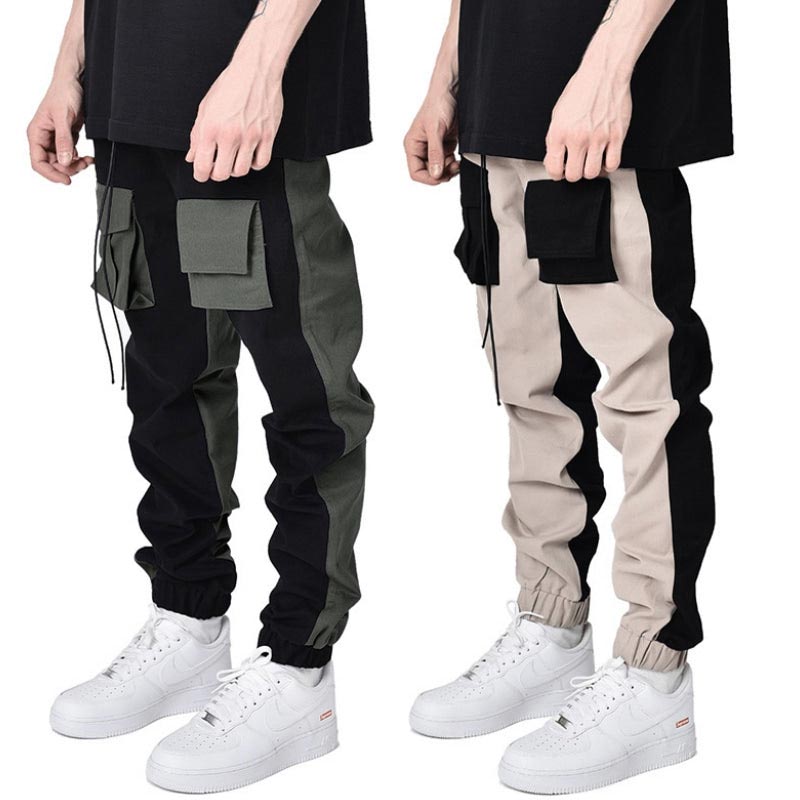 Patchwork Pockets Cargo Pants