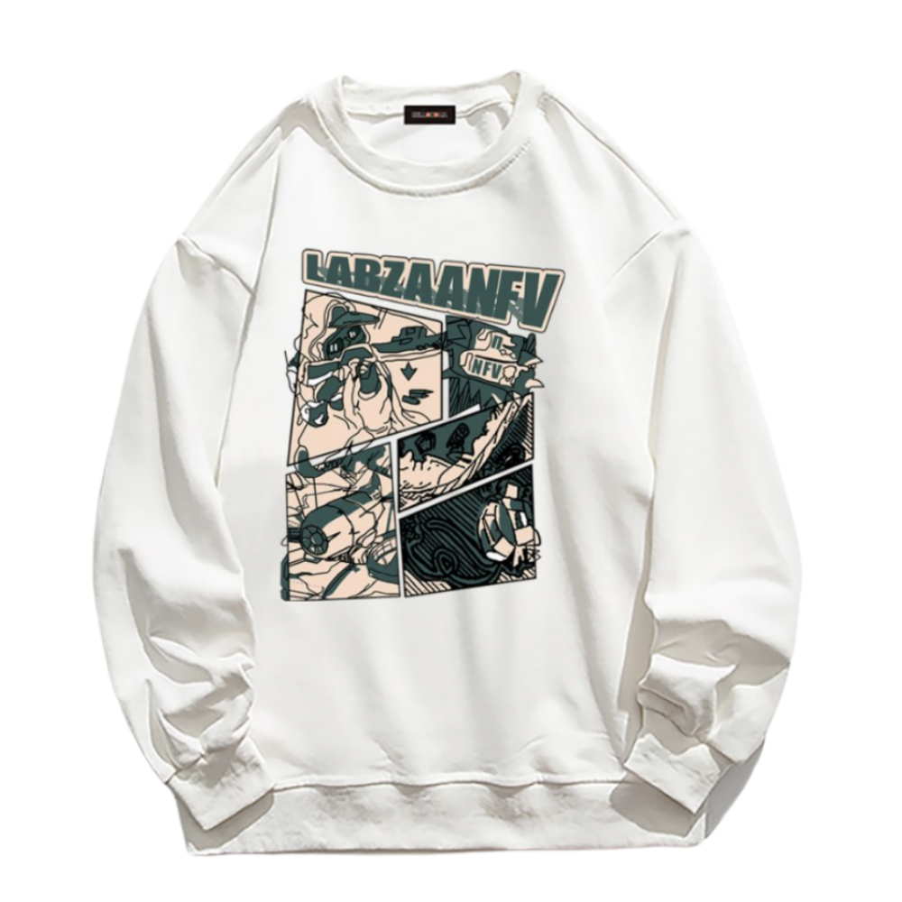Hip Hop Loose Graphic Letter Sweatshirt