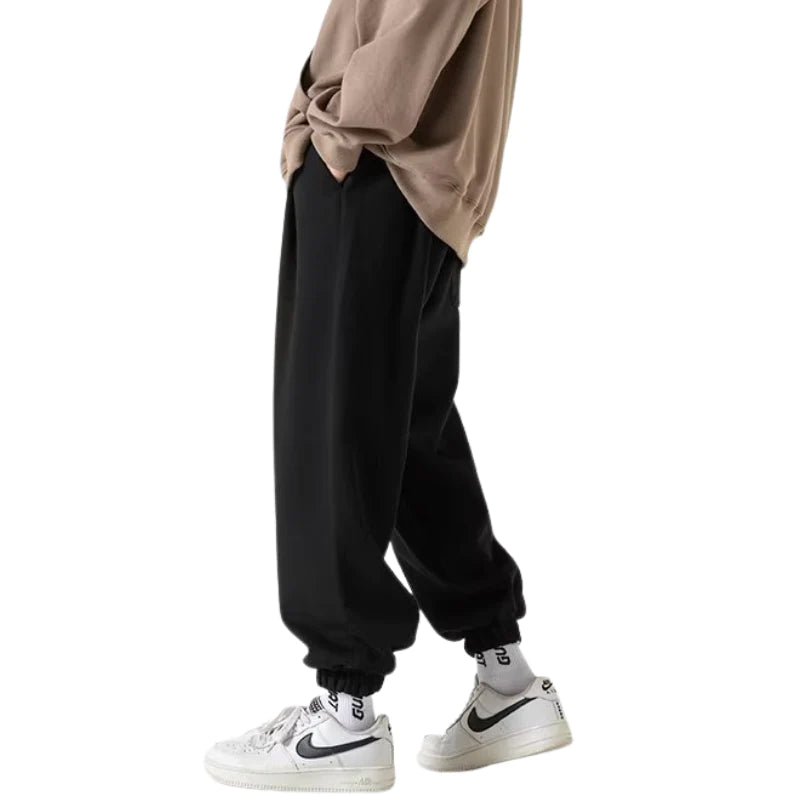 Solid Color Drawstring Sweatpants