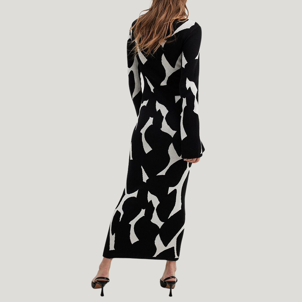 Women's Knitted Slim Fit Long Dress