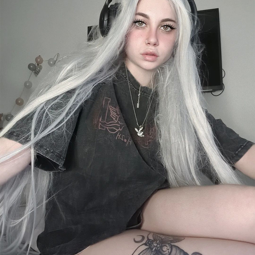 Urban High Street Letter Graphic Washed T-Shirt