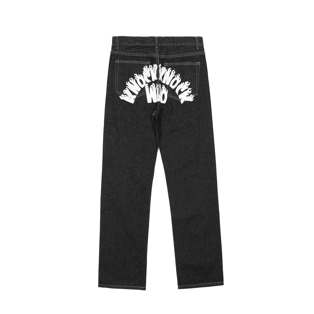 Urban Hip Hop Devil Embroidery Jeans