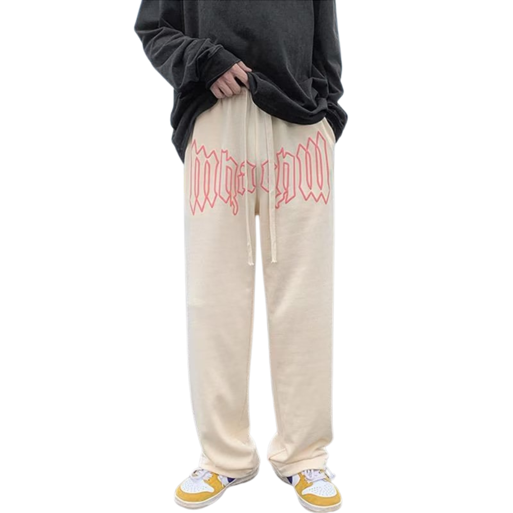 Hip Hop Drawstring Straight Sweatpants