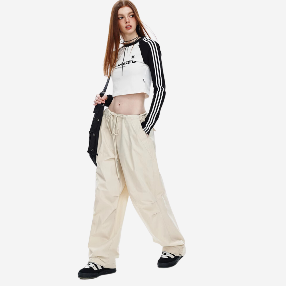 Women's Casual Stripe Letter Long Sleeve Shirt