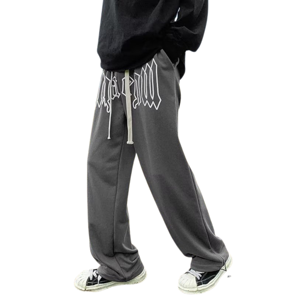 Hip Hop Drawstring Straight Sweatpants