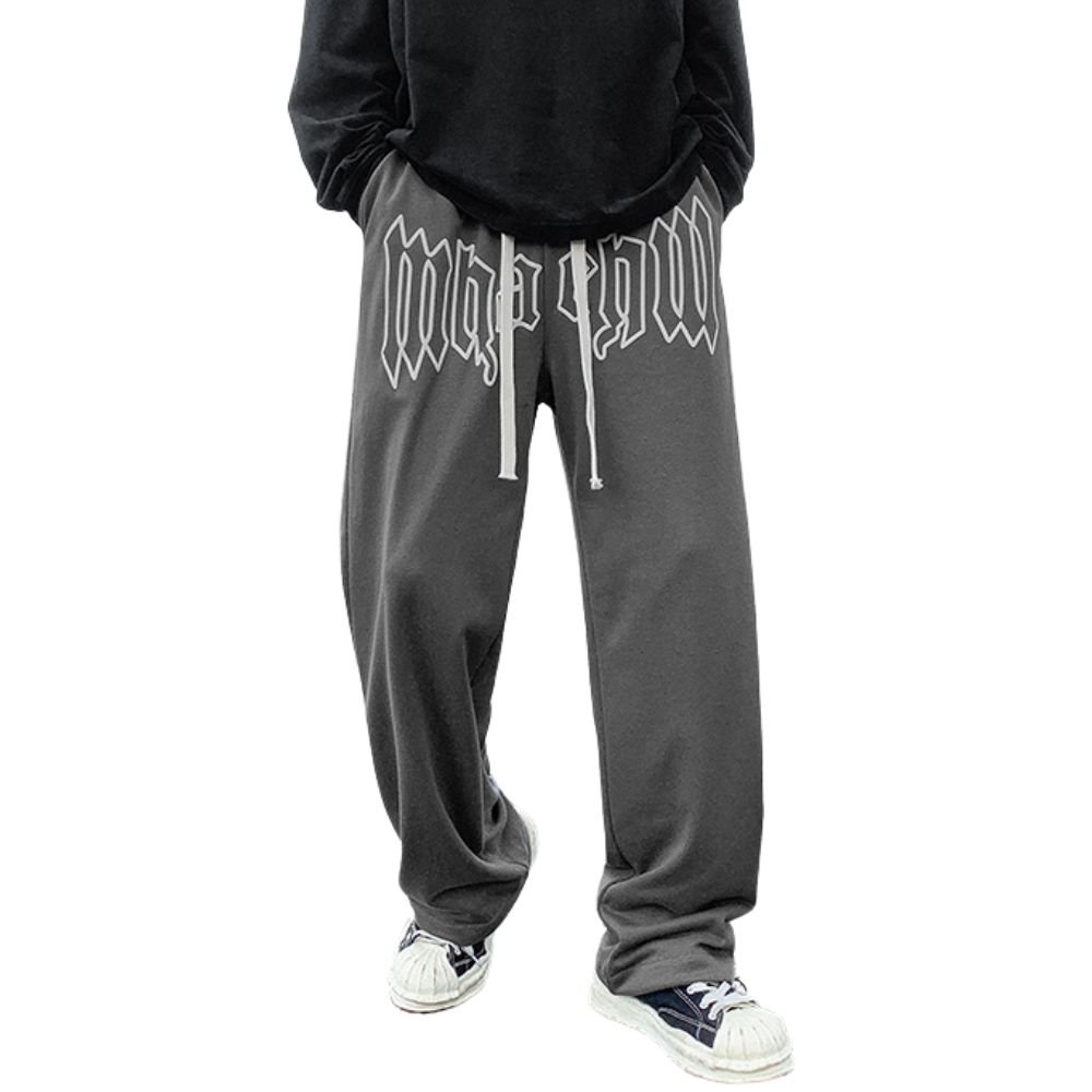 Hip Hop Drawstring Straight Sweatpants