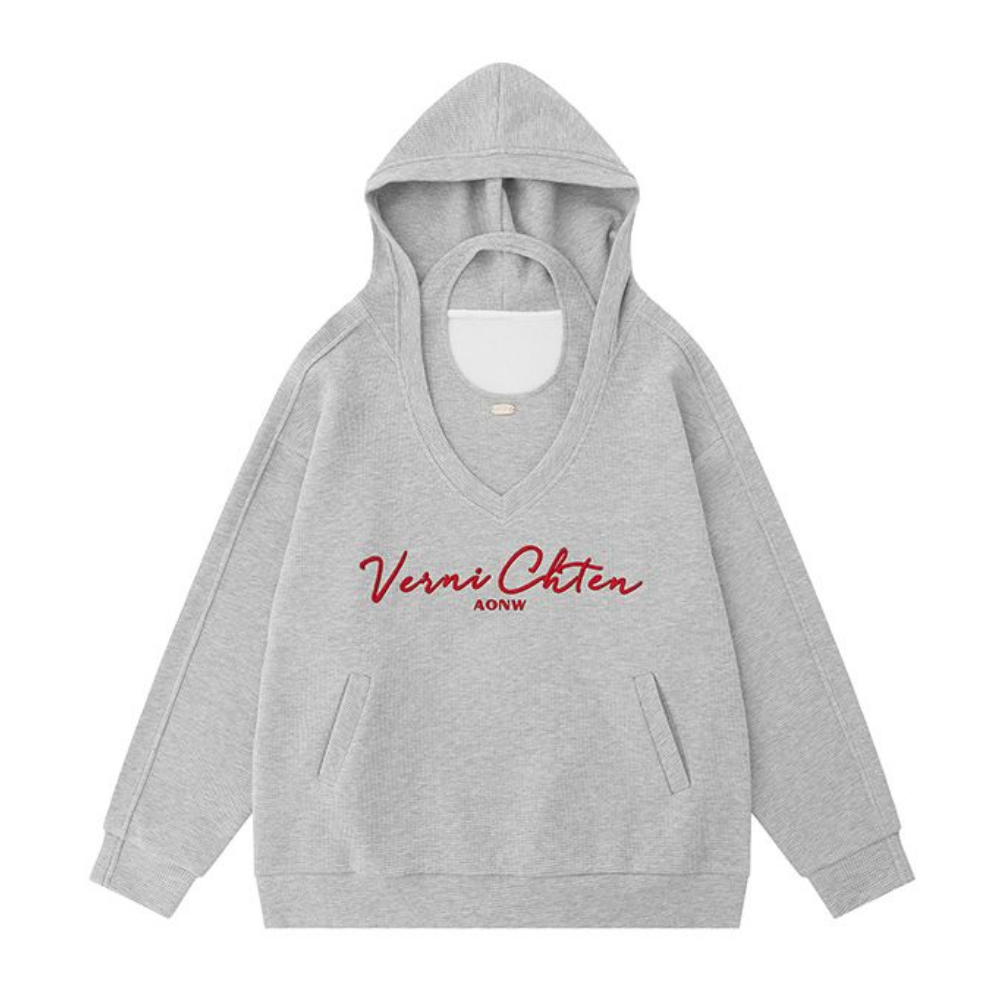 Women's Halter Solid Color Waffle Hoodie