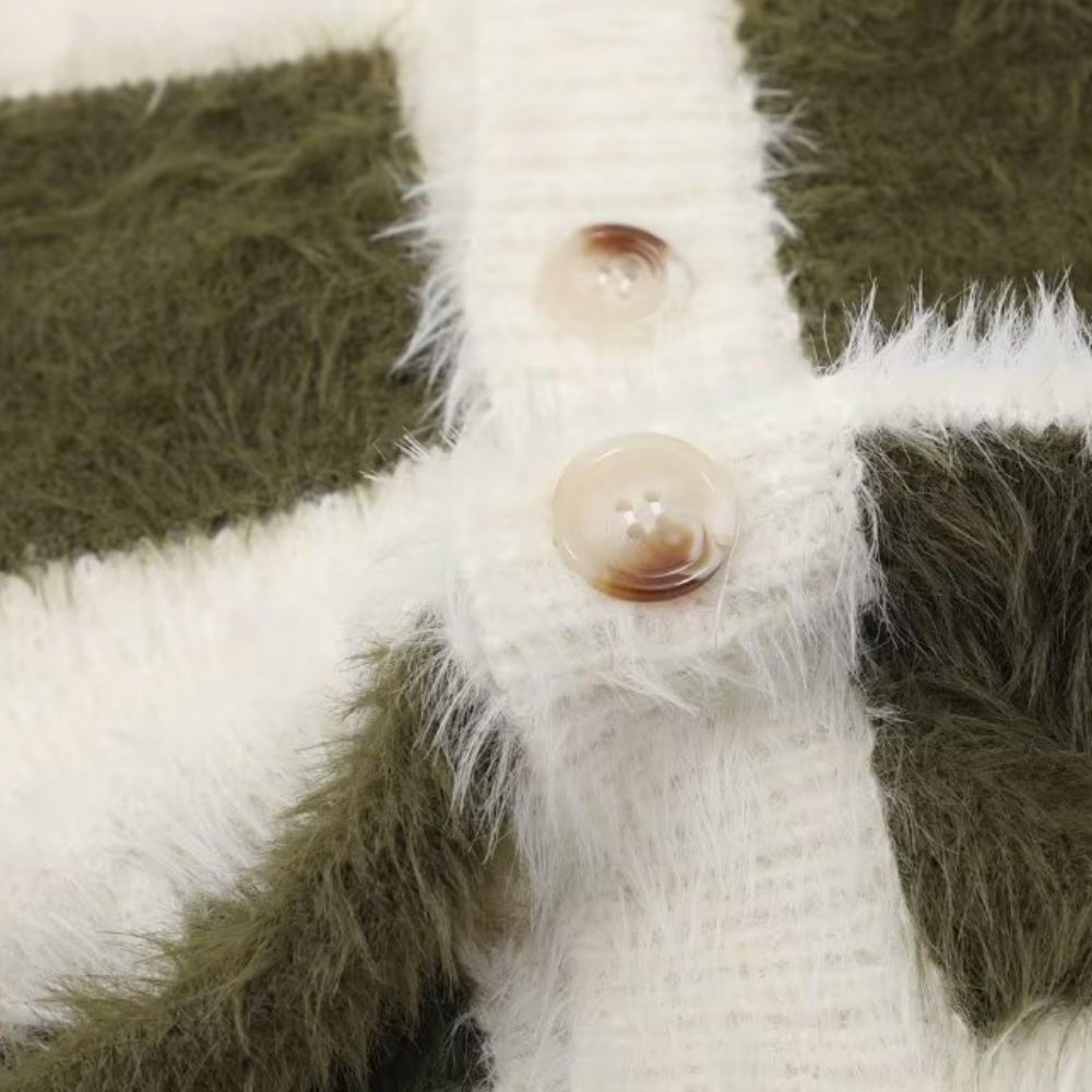 Women's Preppy Striped Knitted Cardigan