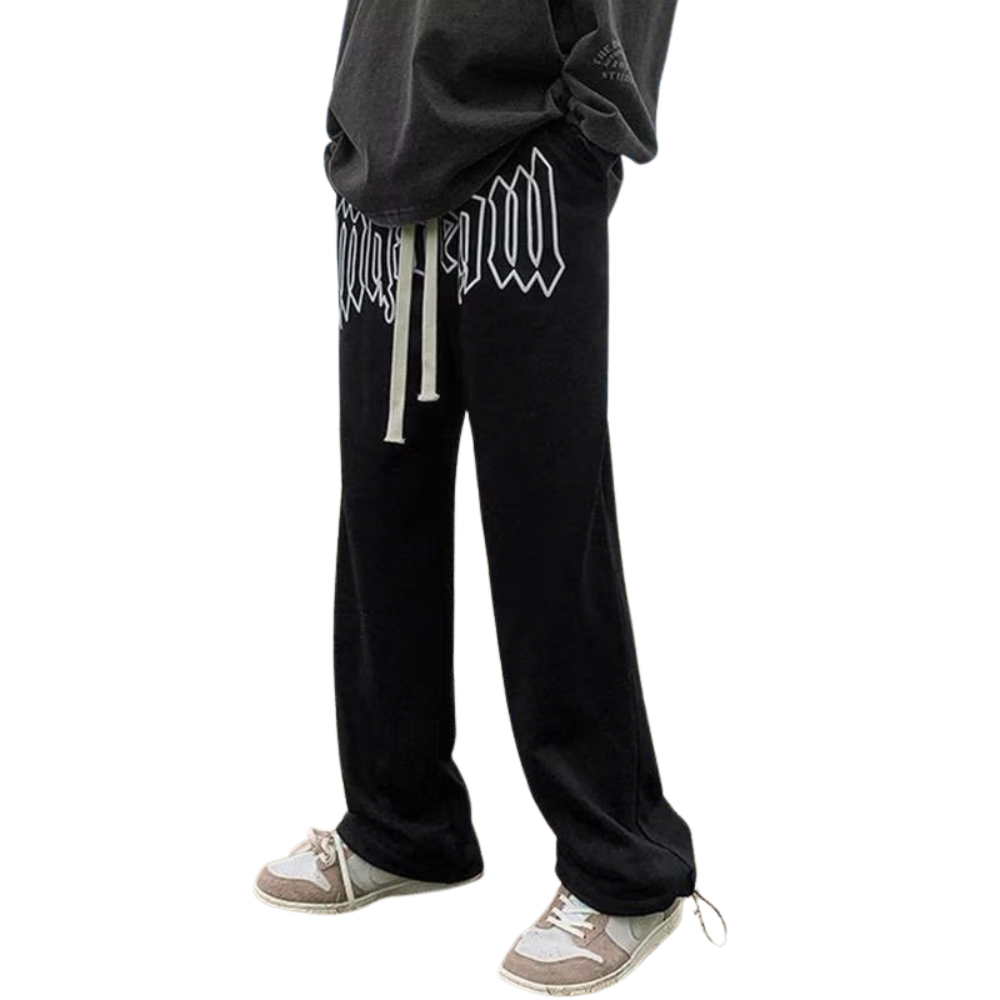 Hip Hop Drawstring Straight Sweatpants