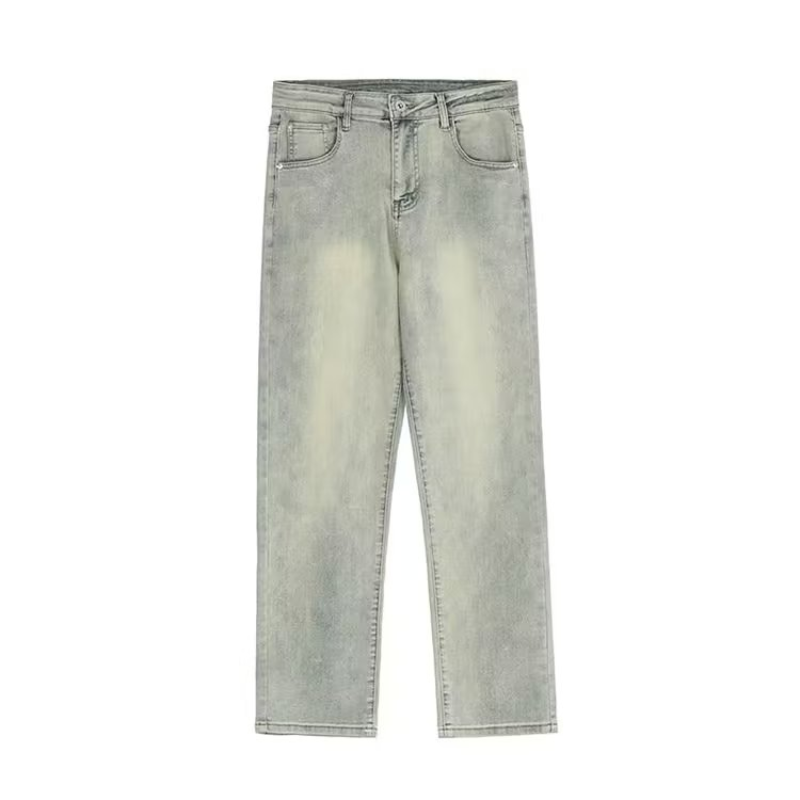American Letter Graphic Straight Jeans