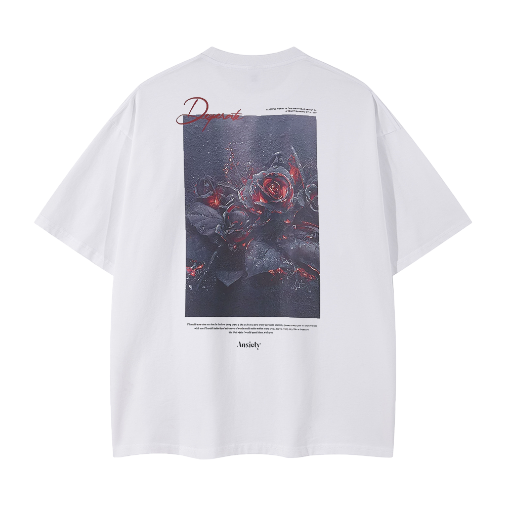 Pure Cotton 260G Flame Rose T-shirt