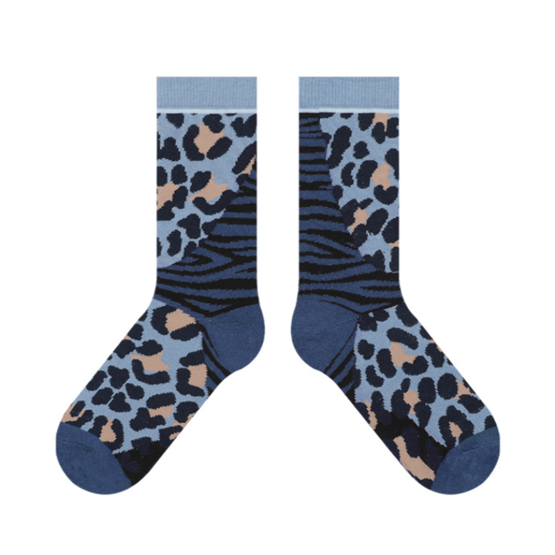 Leopard Print Color Blocking Leopard Print Scoks