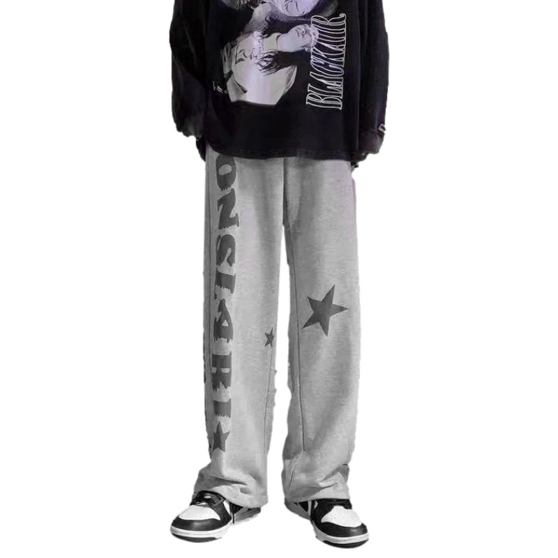 Letter Print Loose Sweatpants