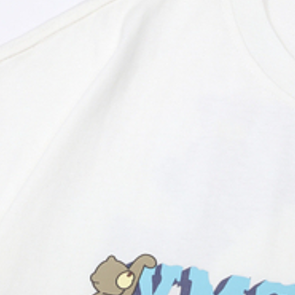 Retro Cartoon Bear Print T-shirt