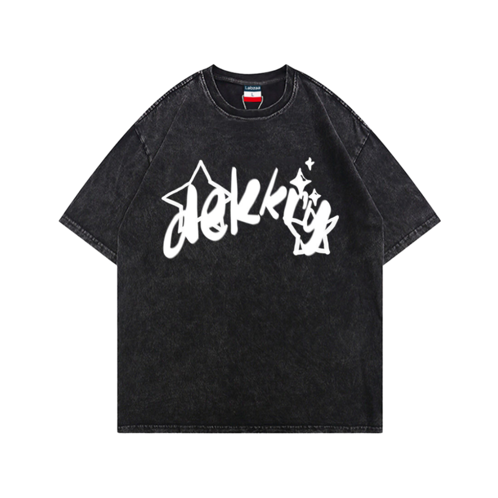 Simple Stars Cotton Washed T-Shirt