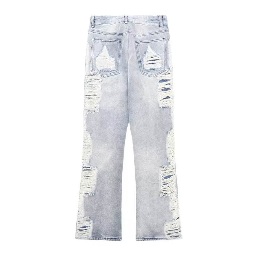 Urban Street Distressed Straight Leg Jeans