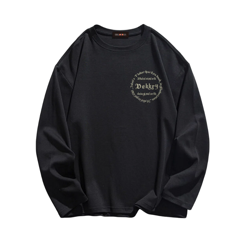 Letter Skull Hand Graphic Long Sleeve Shirt