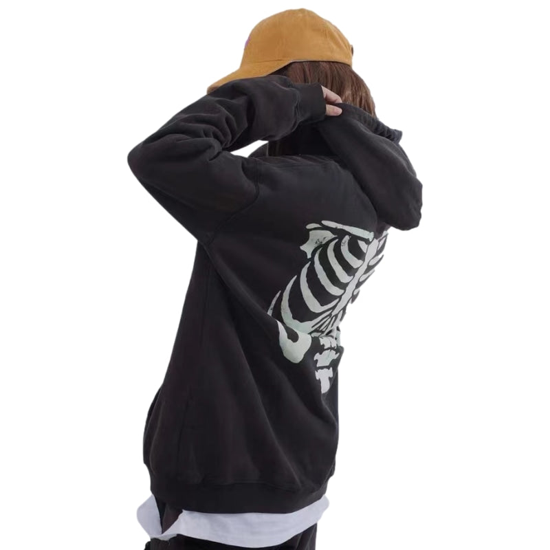 Street Dark Skeleton Graphic Hoodies