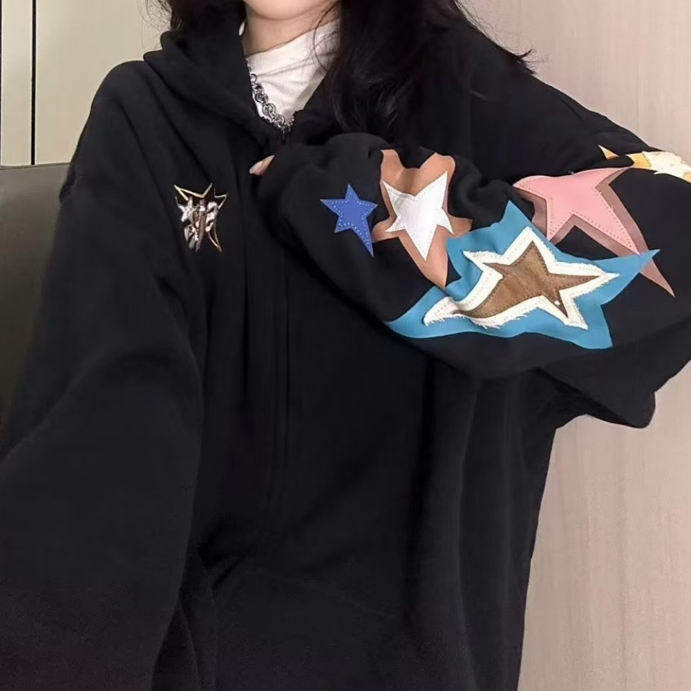 Women's Colorful Star Hoodie