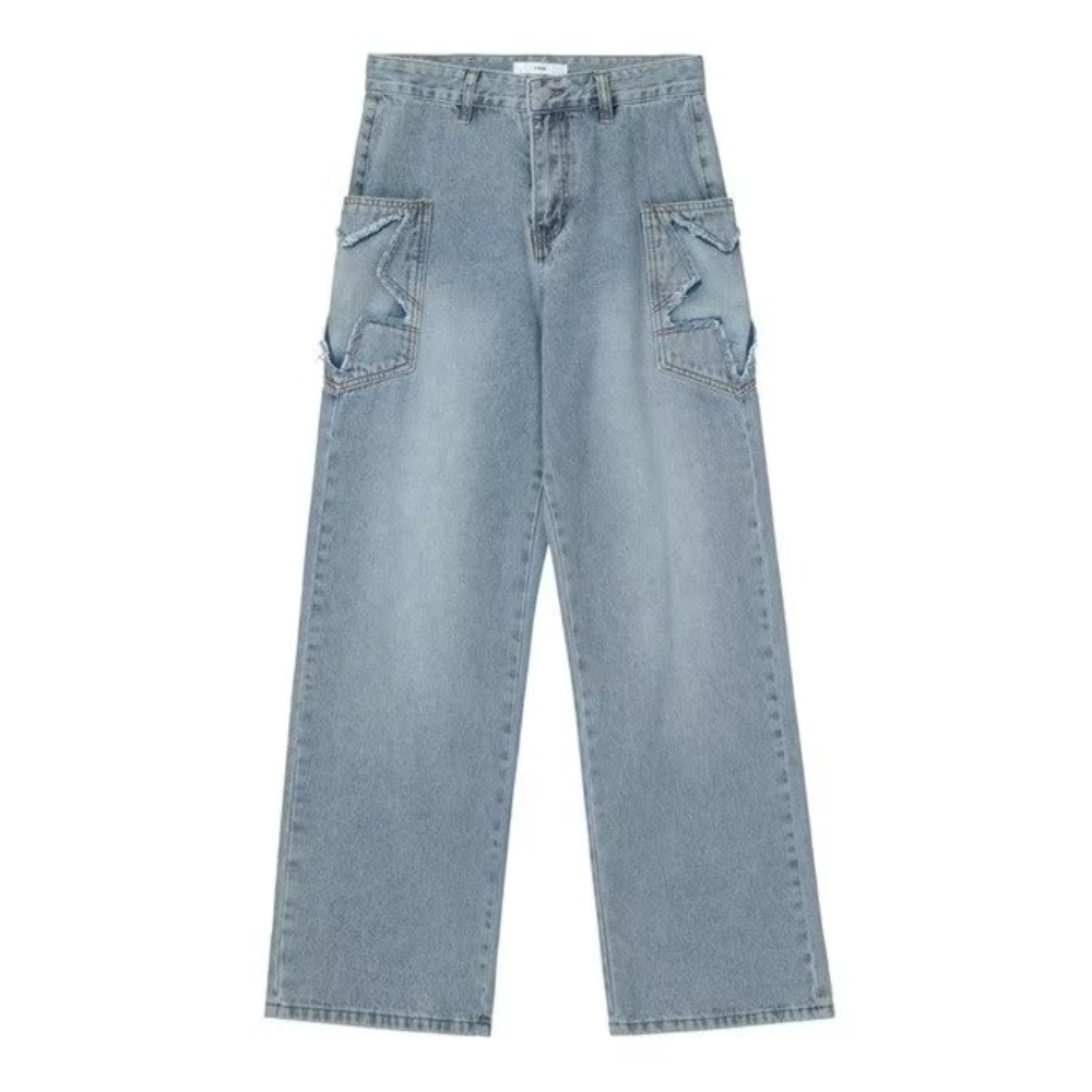 Women's Japanese Plain Star Jeans