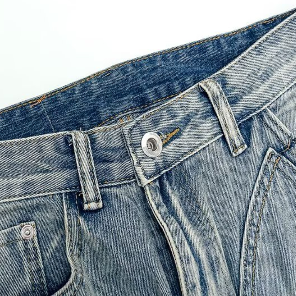 Vintage Multi-Pocket Straight Leg Jeans