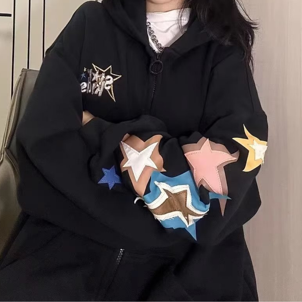 Women's Colorful Star Hoodie