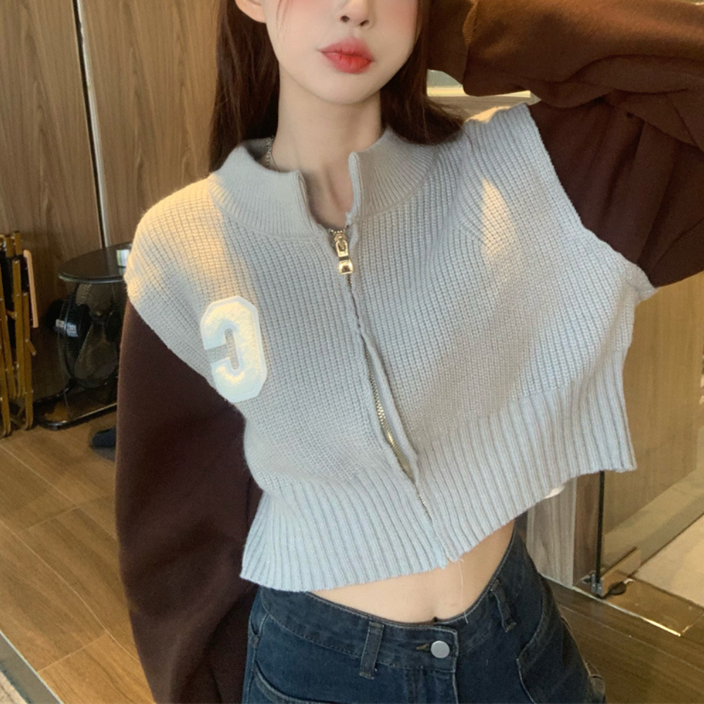 Women's Vintage Patchwork Knit Cardigan