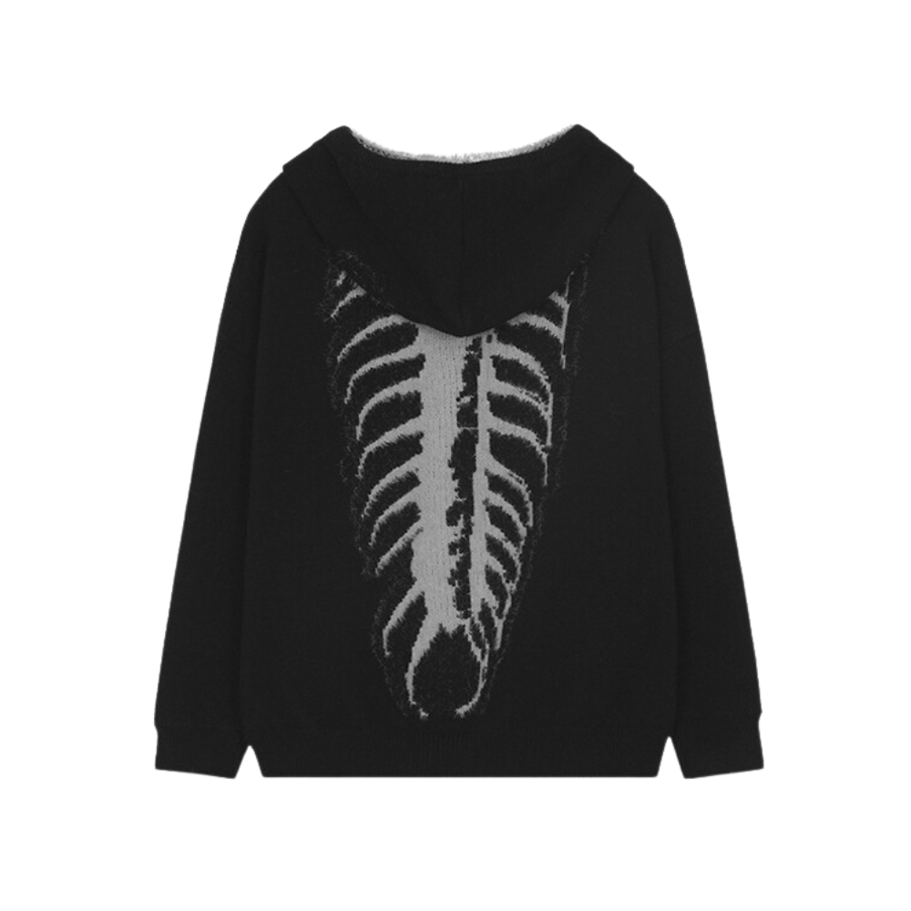 High Street Skeleton Patchwork Hoodie