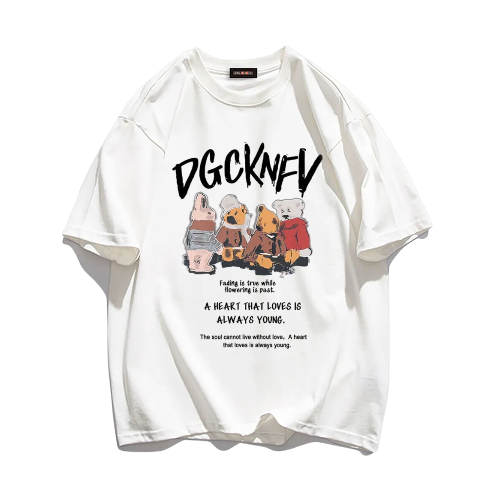 Cute Animal Doll Print T-Shirt