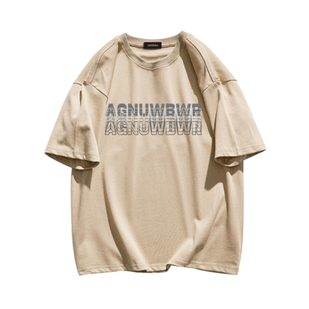 Simple Monogram Print T-shirt