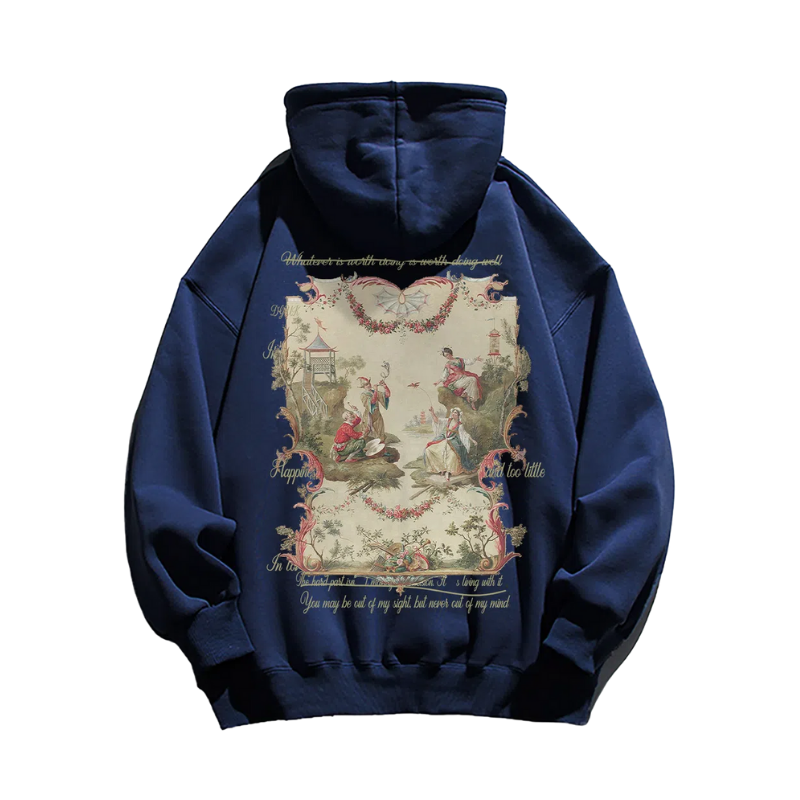 Vintage Graphic Letter Print Hoodie